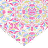 Roze blauw en groen kaleidoscooppatroon tafelkleed (Gekanteld)