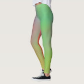 Roze Blauw en Groen Marmeren Wolken Leggings (Links)