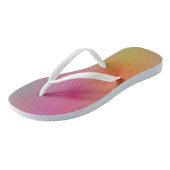 Roze Blauw en Groen Marmeren Wolken Teenslippers (Schuin)