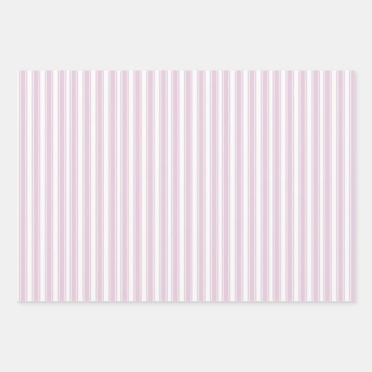 Roze Blauw en Groen Ticking Streep Inpakpapier Vel (Voorkant 2)