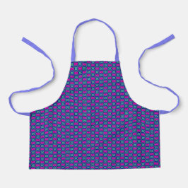Roze, blauw en paars kleurenpatroon schort