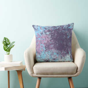 roze blauw en paars kussen