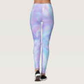 Roze, Blauw en Paarse Abstract Leggings (Achterkant)