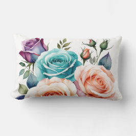 Roze, blauw en paarse rozen kussen