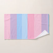 roze, blauw en paarse strepen bad handdoek (Handdoek)