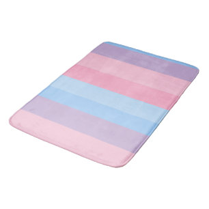 roze, blauw en paarse strepen badmat