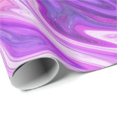 Roze blauw en paarse wervelingen inpakpapier (Rol Hoek)