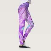 Roze blauw en paarse wervelingen leggings (Rechts)