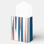 Roze blauw en wit Abstract Bedankdoosjes (Geopend)