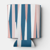 Roze blauw en wit Abstract Blikjeskoeler (Achterkant)