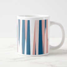 Roze blauw en wit Abstract