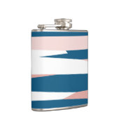 Roze blauw en wit Abstract Heupfles (Rechts)