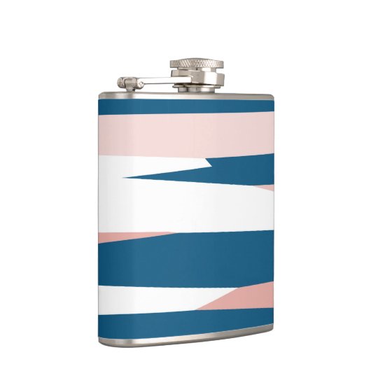 Roze blauw en wit Abstract Heupfles (Rechts)