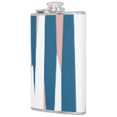 Roze blauw en wit Abstract Heupfles (Links)