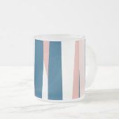 Roze blauw en wit Abstract Matglas Koffiemok (Voorkant rechts)