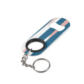 Roze blauw en wit Abstract Mini Flessenopener (Achterkant Gekanteld)