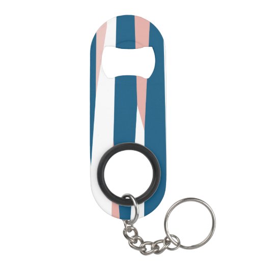 Roze blauw en wit Abstract Mini Flessenopener (Achterkant)