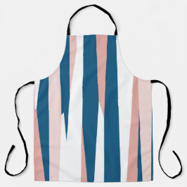 Roze blauw en wit Abstract Schort