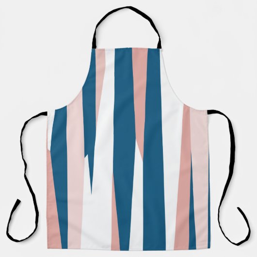 Roze blauw en wit Abstract Schort (Voorkant)