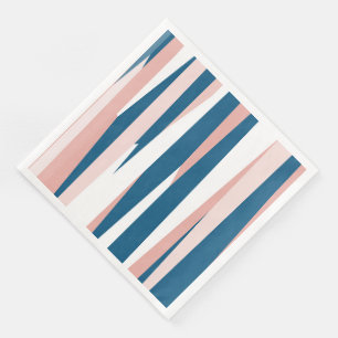 Roze blauw en wit Abstract Servet