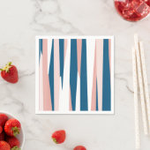 Roze blauw en wit Abstract Servet (Insitu)