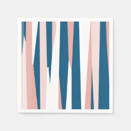Roze blauw en wit Abstract Servet