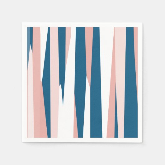 Roze blauw en wit Abstract Servet (Voorkant)