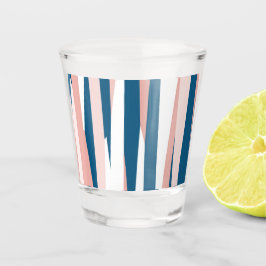 Roze blauw en wit Abstract Shot Glas