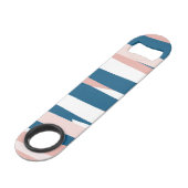 Roze blauw en wit Abstract Speed Flessenopener (Voorkant Gekanteld)