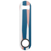 Roze blauw en wit Abstract Speed Flessenopener (Achterkant)