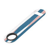Roze blauw en wit Abstract Speed Flessenopener (Achterkant Gekanteld)