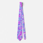 Roze blauw en wit Abstract Stropdas (Voorkant)