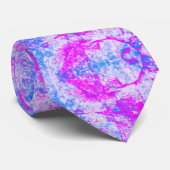 Roze blauw en wit Abstract Stropdas (Opgerold)