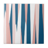 Roze blauw en wit Abstract Tegeltje (Voorkant)
