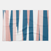Roze blauw en wit Abstract Theedoek (Horizontaal)