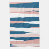 Roze blauw en wit Abstract Theedoek (Verticaal)