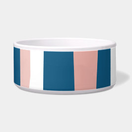 Roze blauw en wit Abstract Voerbakje