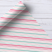 Roze Blauw en Wit Geslacht onthullen Strepen Cadeaupapier