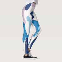 Roze blauw en wit penseelstreken patroon
