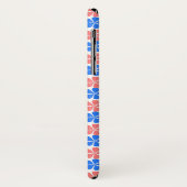  roze blauw Floral ontwerp Case-Mate iPhone Case (Achterkant/links)