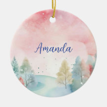 Roze & Blauw Frosted waterverf