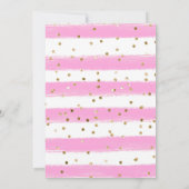 Roze Blauw Geel Bloemen Goud Lijst Sweet 16 Kaart (Achterkant)