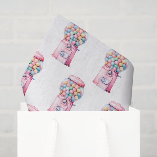 Roze Blauw Geel Bubble Gum Verjaardag Tissuepapier (Cadeauzakje)