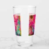  Roze Blauw & Geel Daisies Glas (Links)