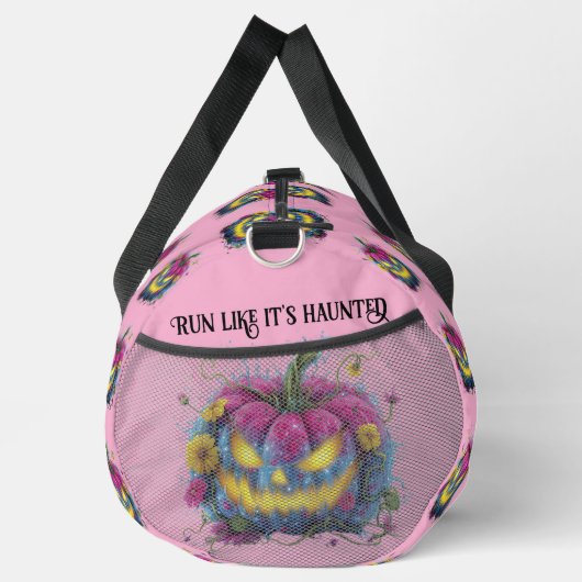 Roze Blauw Geel Haunted Bloom Pumpkin Plunjezak (Rechts)