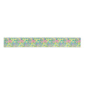  roze, blauw, geel Primroses 3-inch lint (Voorkant)
