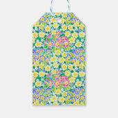 roze, blauw, geel Primroses Cadeau Labels Cadeaulabel (Achterkant)