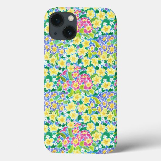  Roze Blauw Geel Primroses Powis iPad Case (Achterkant)