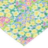  roze, blauw, geel Primroses tafelkleed (Gekanteld)