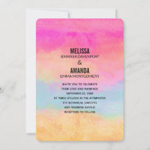 Roze Blauw Geel Regenboog Abstracte Strepen Bruilo
